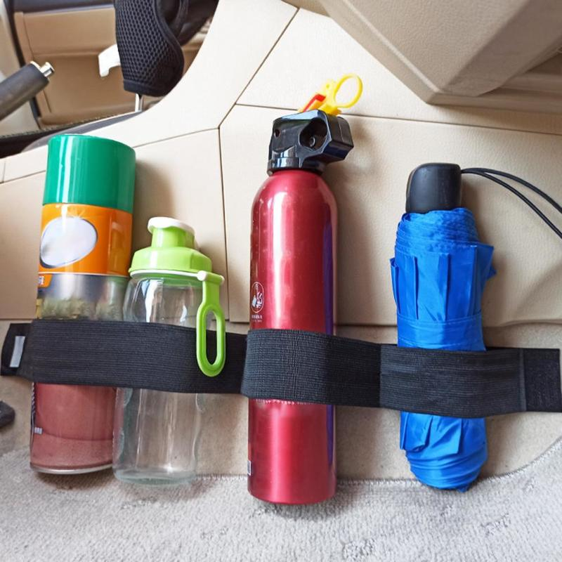 รถ Trunk Organizer เครื่องดับเพลิง Fixing เข็มขัดรถยนต์ยืดหยุ่น Fixing เข็มขัดเก็บกระเป๋าเทป