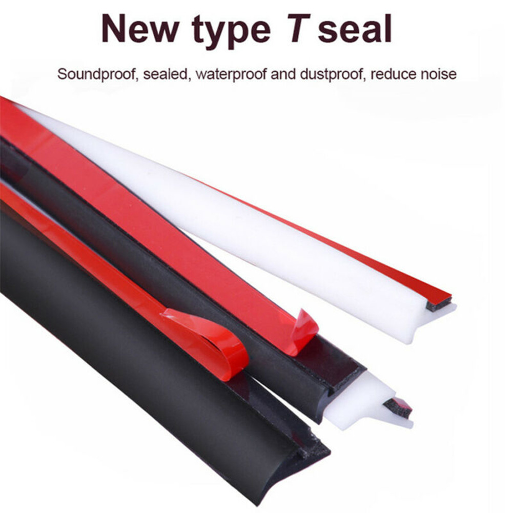 2M Universal Car Rubber Sealing Strip Slanted T-Type Auto Door Seal Rubber Weatherstrip Edge Sealant Car Rubber Window Seal