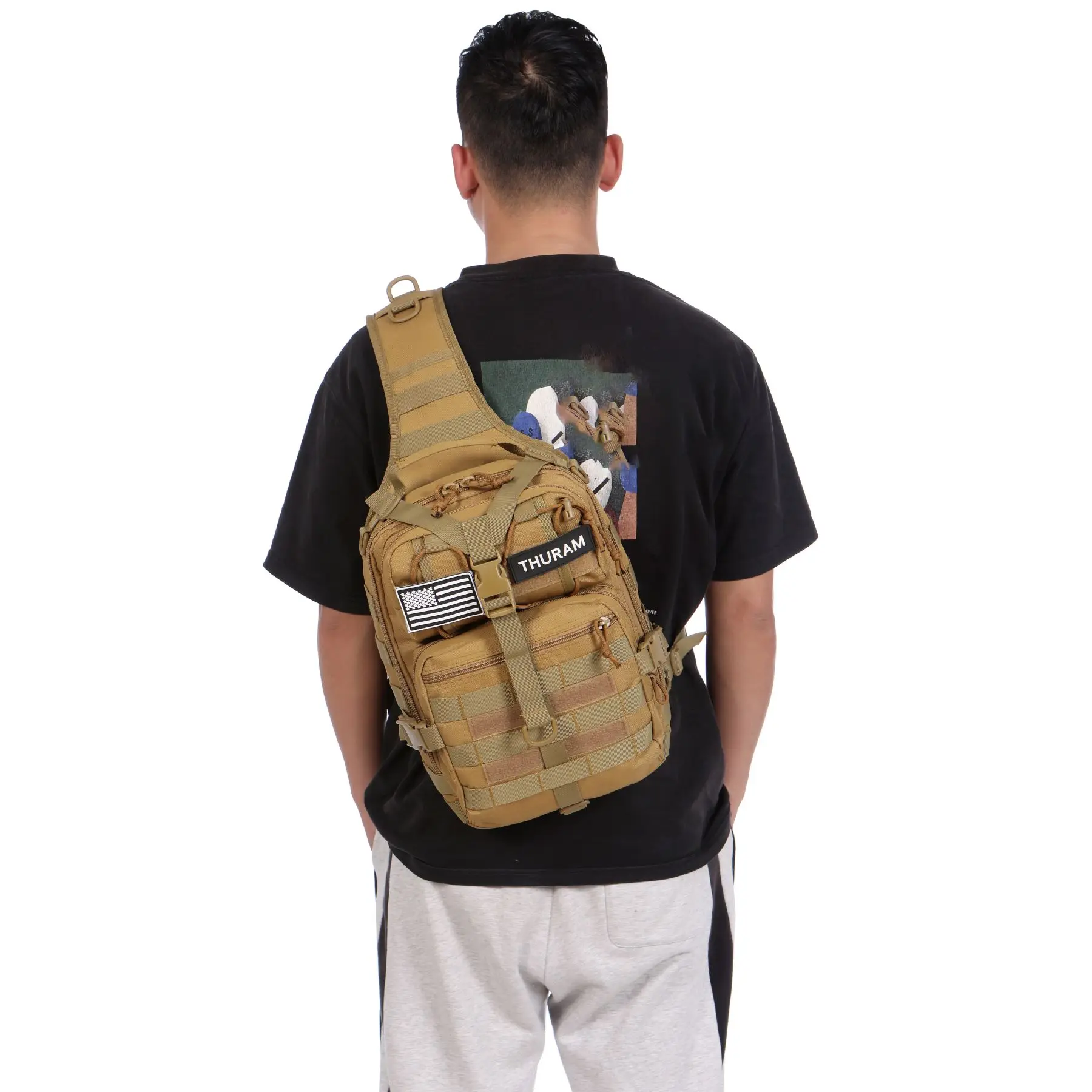 Pacote de assalto tático estilingue mochila à prova dwaterproof água edc saco para caminhadas ao ar livre acampamento caça trekking viajar