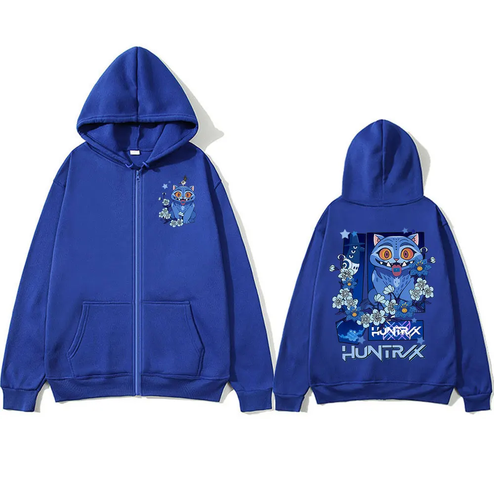 Kpop demon hunters filme derpy tigre zíper hoodies moda hip hop zip up moletom com capuz roupas das mulheres dos homens pulôver jaqueta