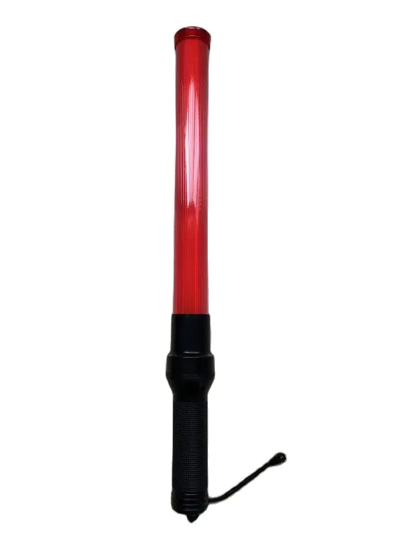 54cmX4cm Red Flashing Distress Signal Warning Light Rod Emergency Road Traffic Control Safety Wand for Car Directing Parking