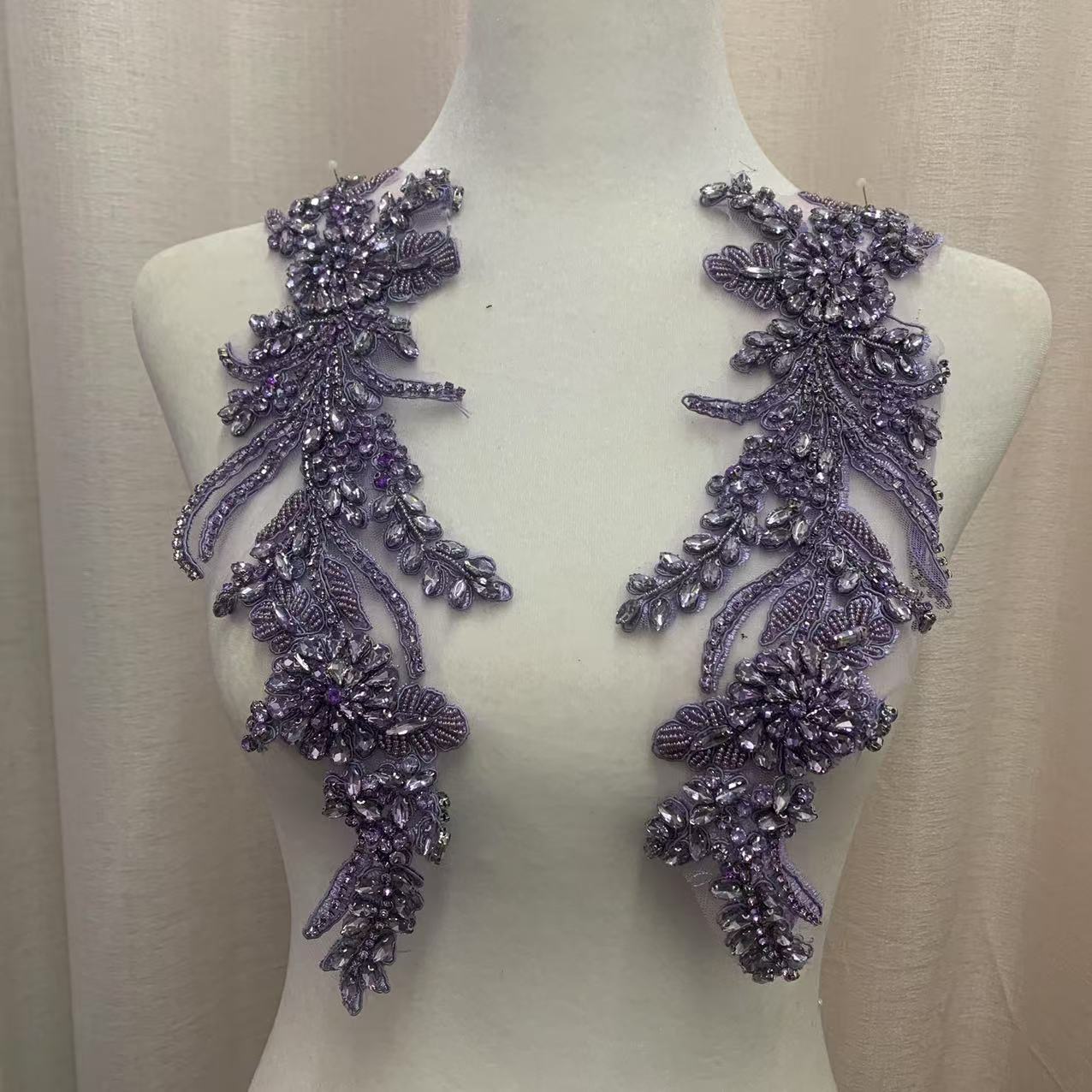 16 цветов, 1 пара аксессуаров, пшеничное кружево, украшение для одежды, вечернее платье, ткань ручной работы, бисер, стразы, горячий алмазный материал