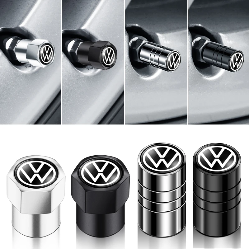 4pc Auto Logo Rad Reifen Ventil Stem Caps Staub Zubehör Auto Styling Für VW Golf 5 7 Passat B5 B6 Polo GTI Scirocco Jetta Käfer