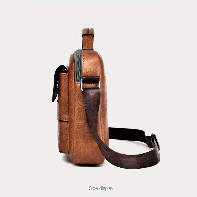 Bolsa de ombro estilo neutro para homens e mulheres, adequada para viagens de negócios e fotografia feita de material pu.