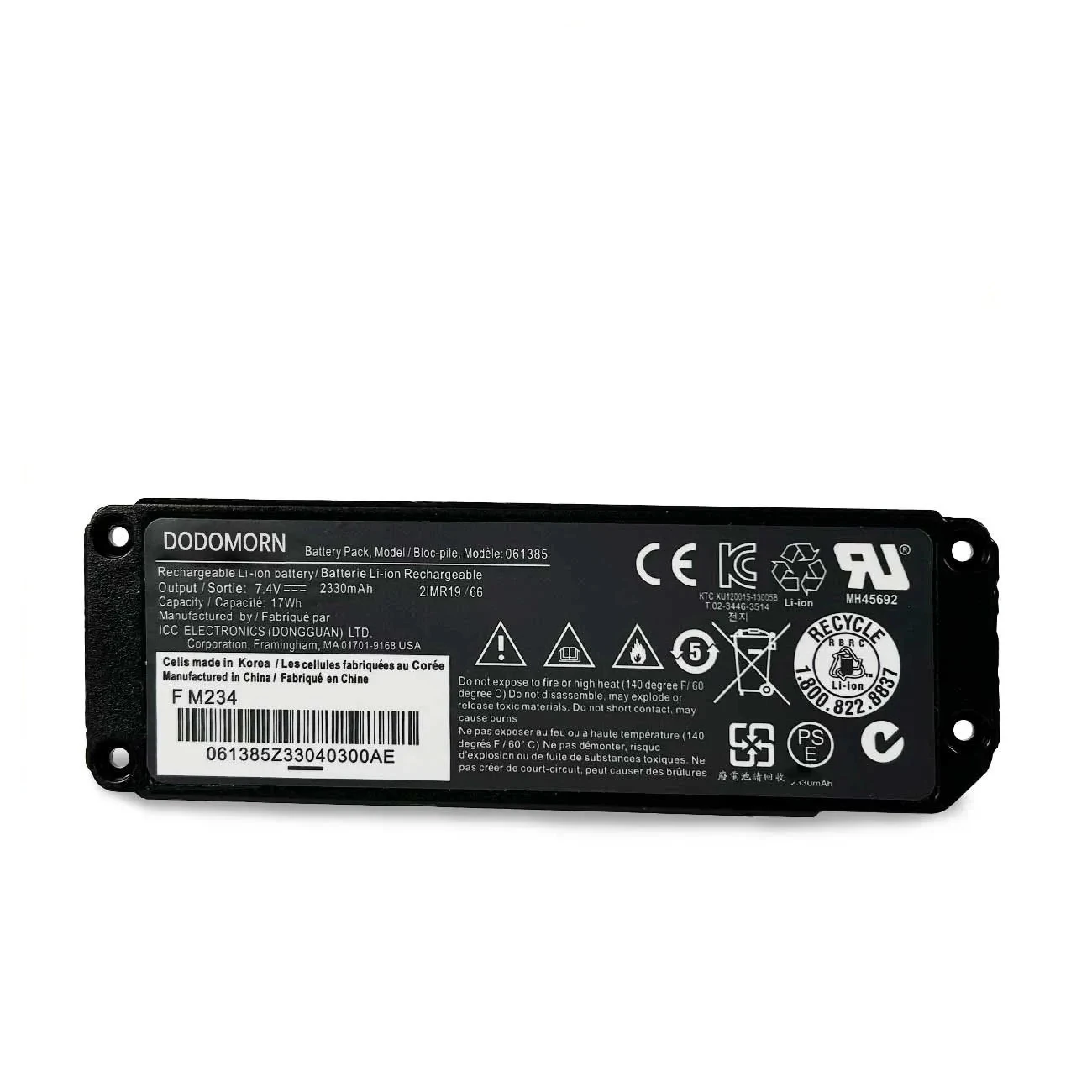 7.4V 061385 061384 061386  Battery For BOSE SoundLink Mini Bluetooth Speaker One Series 17Wh 2330mAh