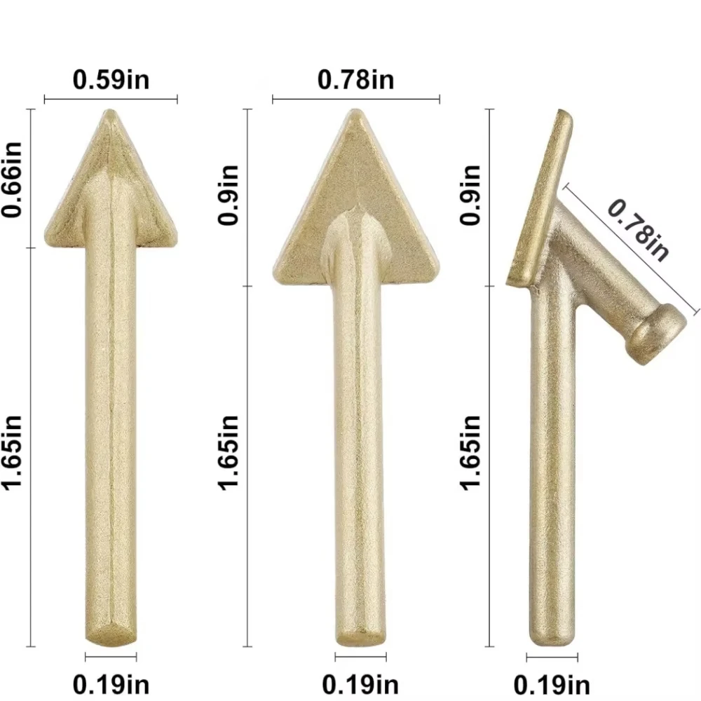 3pc Soldering Iron Tips set Copper Repair Triangular Smoothing Head Welding Tips Iron Plastic Welder-Replacement Tips For 80Watt