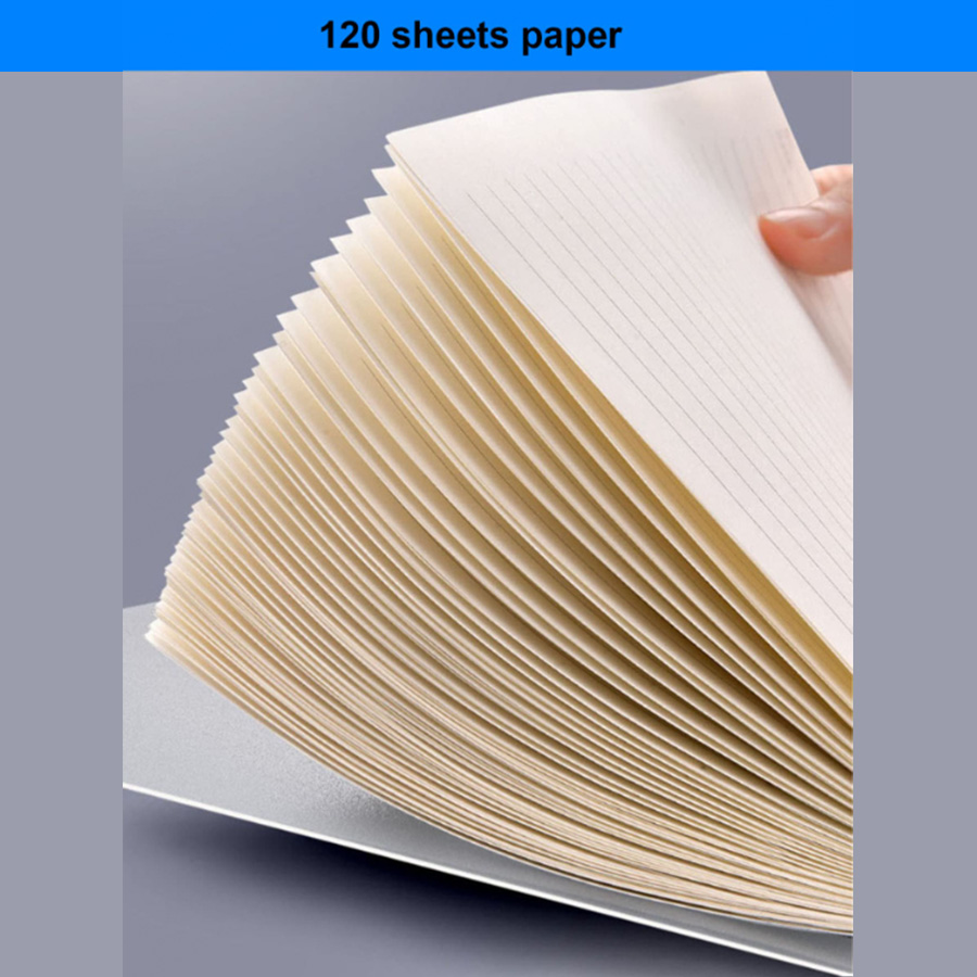 Carnet à bobine carrée A4 A5 B5, 120 feuilles/240 Pages avec bande élastique, carnet à spirale Sde Flip