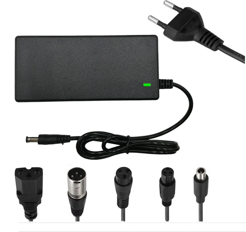 42v/54.6v 2a scooter elétrico equilíbrio carregador adaptador de energia carregador universal para 36 25.2v 25.9v 25.6v 24v bateria de lítio