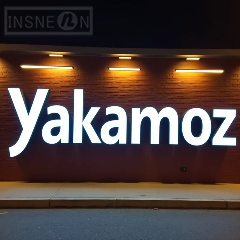 Custom Made 3D LED Light Up Sign Metal Letters For Storefront Business Outdoor Waterproof Illuminated Advertising Signage
