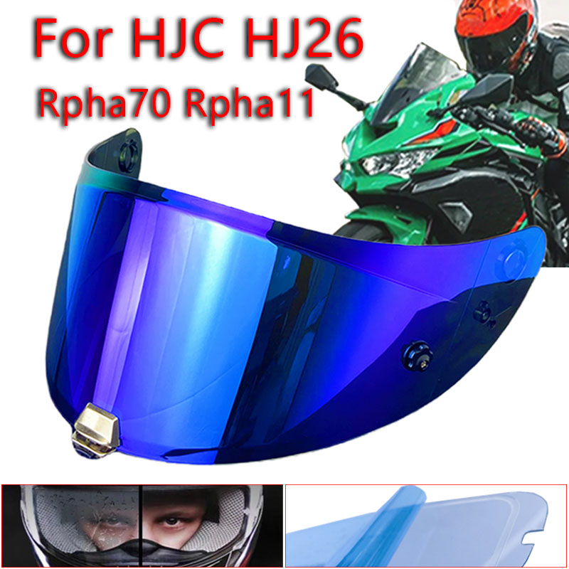 Rpha11 Helmet visor Shield for HJC HJ26 Rpha 70 St Dustproof Windproof Sunscreen shield Electroplated Visor Film Anti Fog
