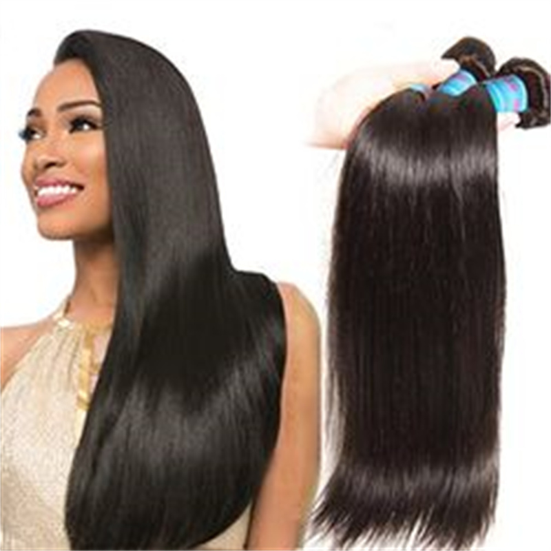Bot Recht Menselijk Haar Bundels 50G Extensions 100% Zwart 1/3/4 Stuks 8-30 Inche Braziliaanse Menselijk Haar Bundel Voor Vrouwen