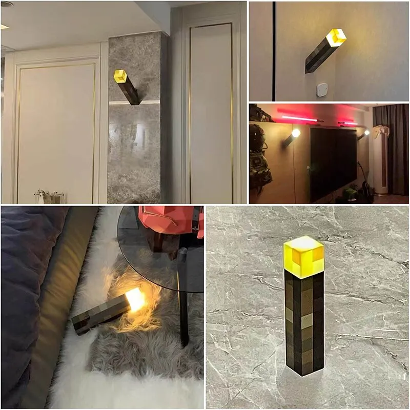 Brownstone LED Night Light com fivela, tocha lâmpada, quarto luz decorativa, carregamento USB, 11 ", presente das crianças