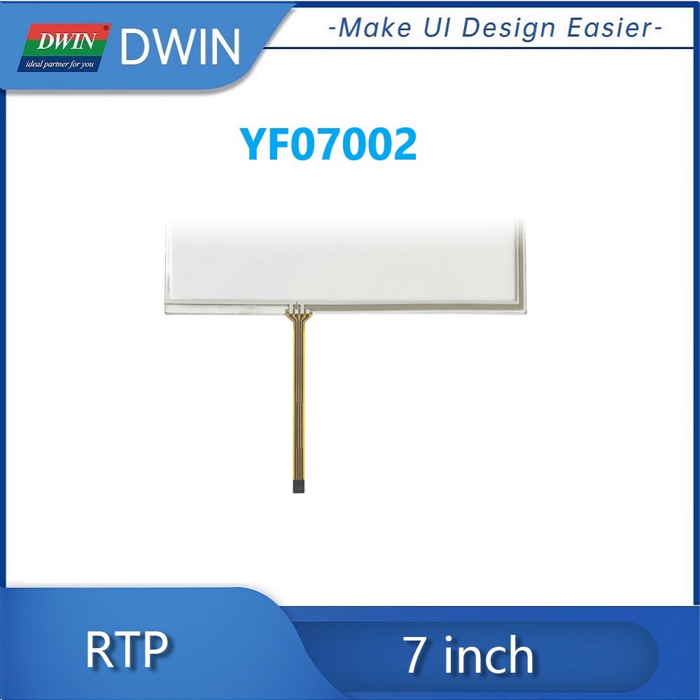 DWIN painel de toque resistivo RTP de 7 polegadas e 4 fios YF07002