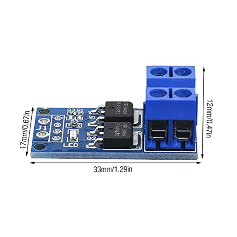30PCS MOSFET Module DC 5V-36V 15A(Max 30A) 400W Dual High-Power 0-20Khz PWM DC Motor Speed Controller