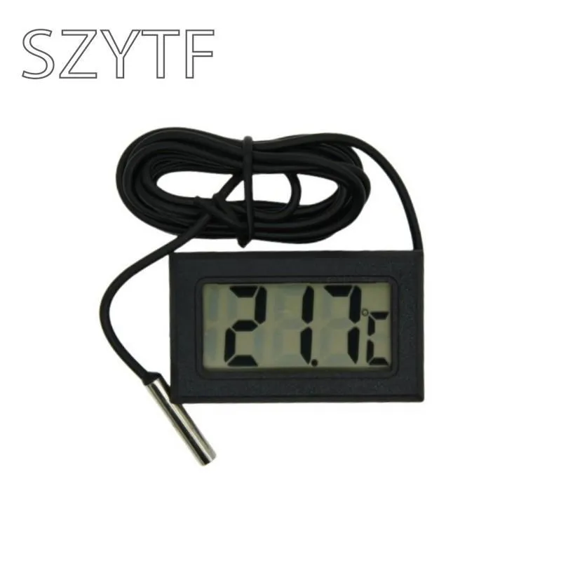 Mini conveniente Digital LCD termómetro Sensor higrómetro medidor refrigerador acuario Monitor pantalla Detector de humedad