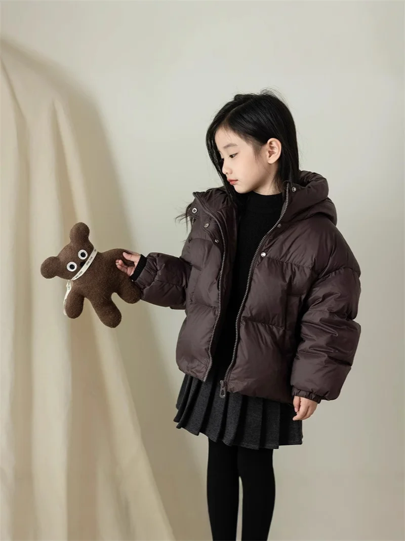 겨울 어린이 따뜻한 코트 가을 어린이 면화 패딩 재킷 소년 소녀 의류 아기 후드 겉옷 3-12 년