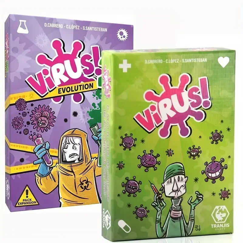 Virus 2 - 전염성이 높은 재미있는 카드 게임 - 스페인어 버전 - 가족과 파티의 즐거움에 딱 맞습니다 - 녹색