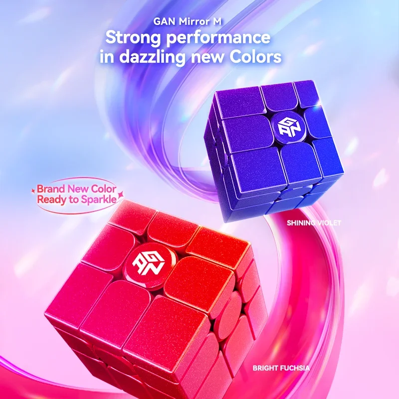 【JudyCube】GAN กระจกแม่เหล็ก (เคลือบ UV) 3X3 Magic Speed Cube Professional Cast เคลือบปริศนา Fidget ของเล่นเด็กของขวัญ