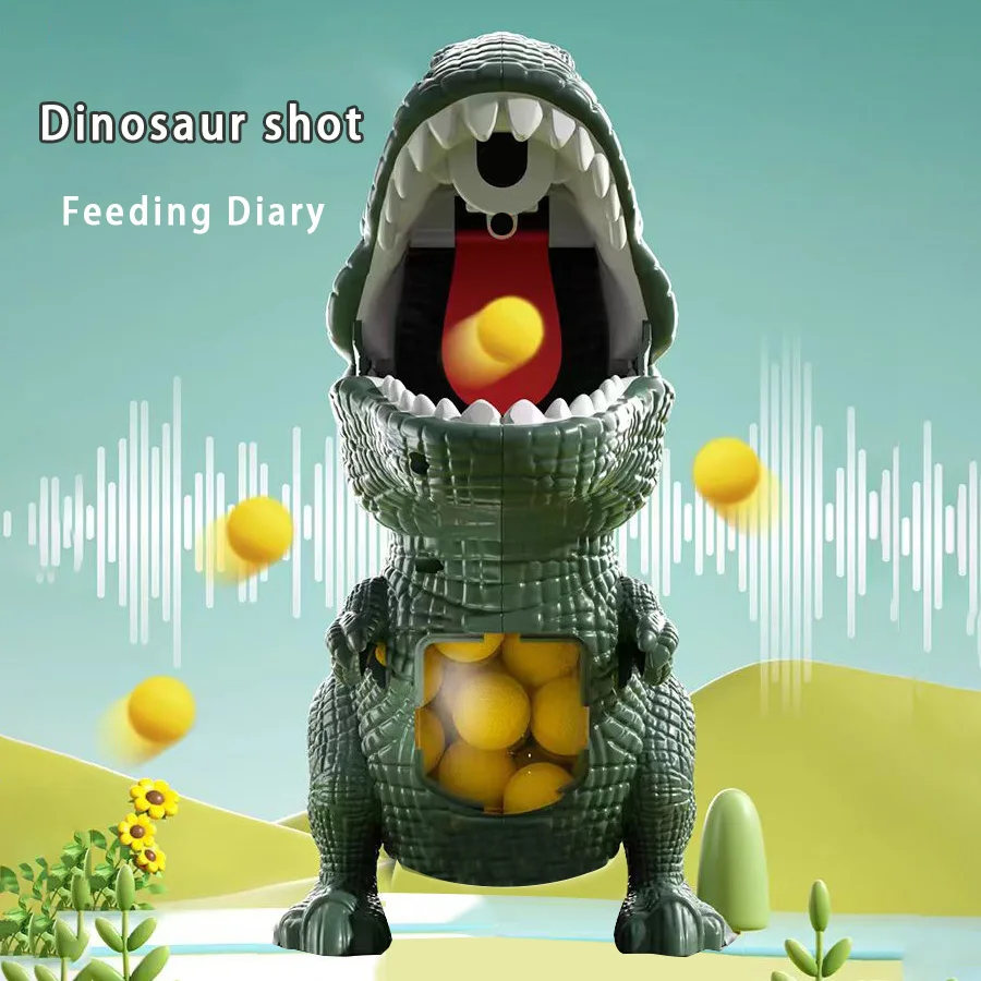 ไดโนเสาร์ยิง Tyrannosaurus Rex Ball Bullet ปืนเด็ก Interactive ปริศนาของเล่นสําหรับเด็ก