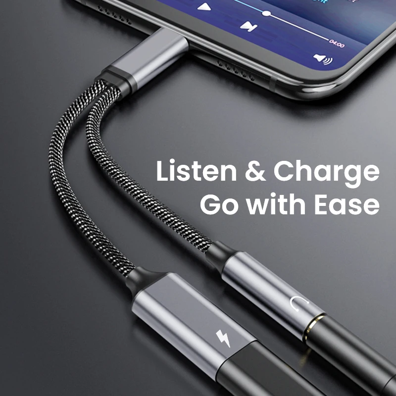 Nierbo 2 in 1 USB C TO 3.5MM อะแดปเตอร์หูฟังและที่ชาร์จ USB C PD พอร์ต3.0กับแจ็คเสียง AUX สายเคเบิลดองเกิลชาร์จเร็ว