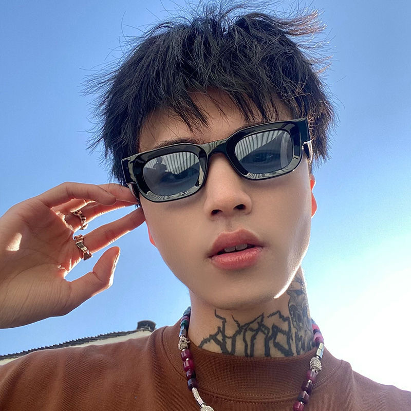 Kleine Rechthoek Zonnebril Dames Heren Vintage Merk Designer Vierkante Luxe Zonnebril Shades Vrouwelijke Camber Concave Zonnebril