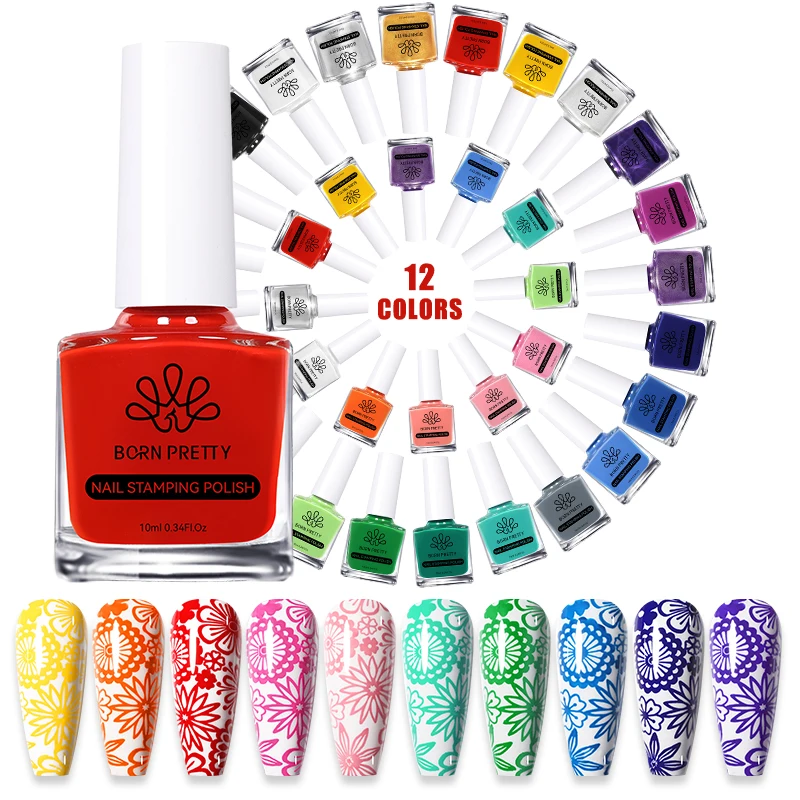 Sinh Ra Khá 7Ml 48 Màu Móng Dập Ba Lan Móng Tay Nghệ Thuật Dầu Bóng Với Bóc Móng Tay Cao Su Đen Trắng Nhiều Màu Sắc tem Ba Lan