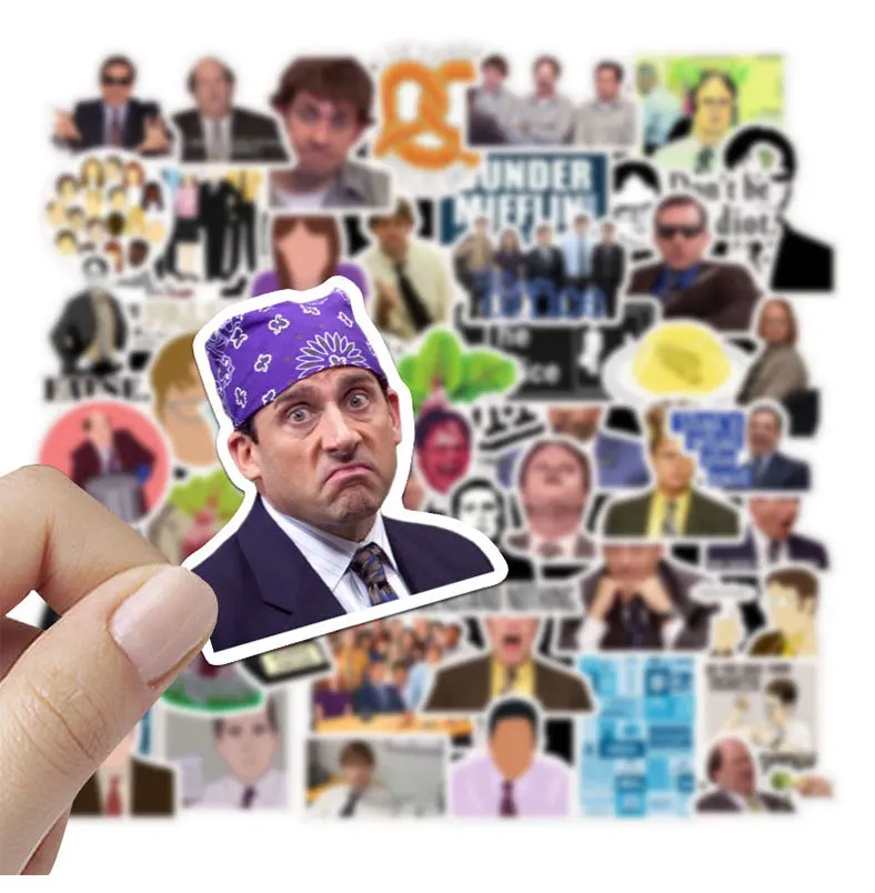 50 pçs engraçado programa de tv o escritório adesivos graffiti decalques motocicleta viagem bagagem guitarra skate dos desenhos animados adesivo brinquedo clássico