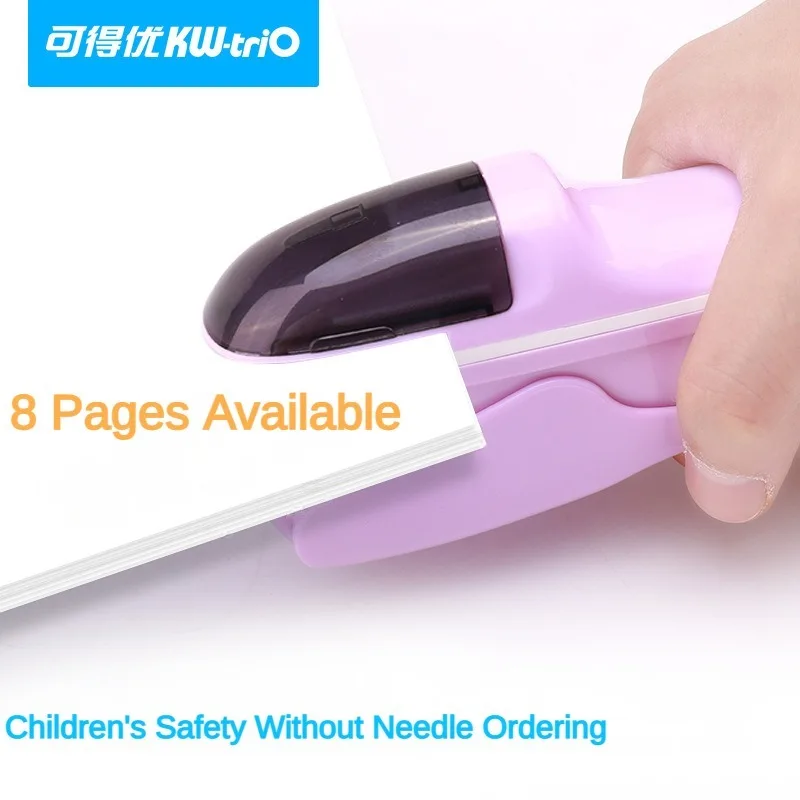 Mini Safe Stapler without Staples Staple Free Stapleless 8 Sheets for Paper Binding Business School Office Supplies Stationery