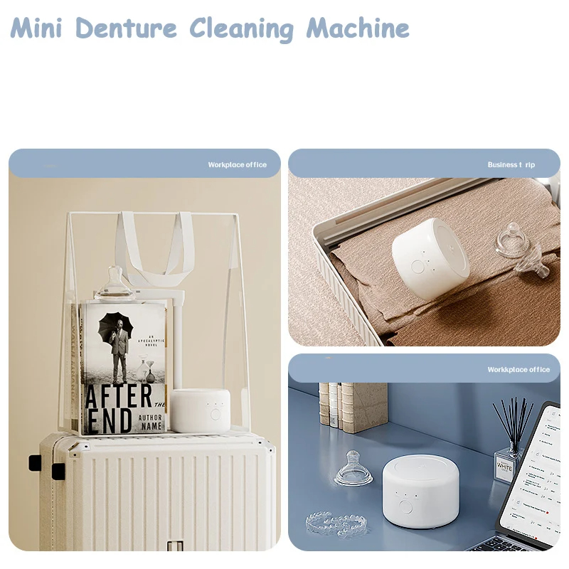 Xiaomi Ultrasonic Electric Braces Cleaner Machine Multi-function Invisible Retainer Denture Jewelry Glasses Makeup Brush Cleaner