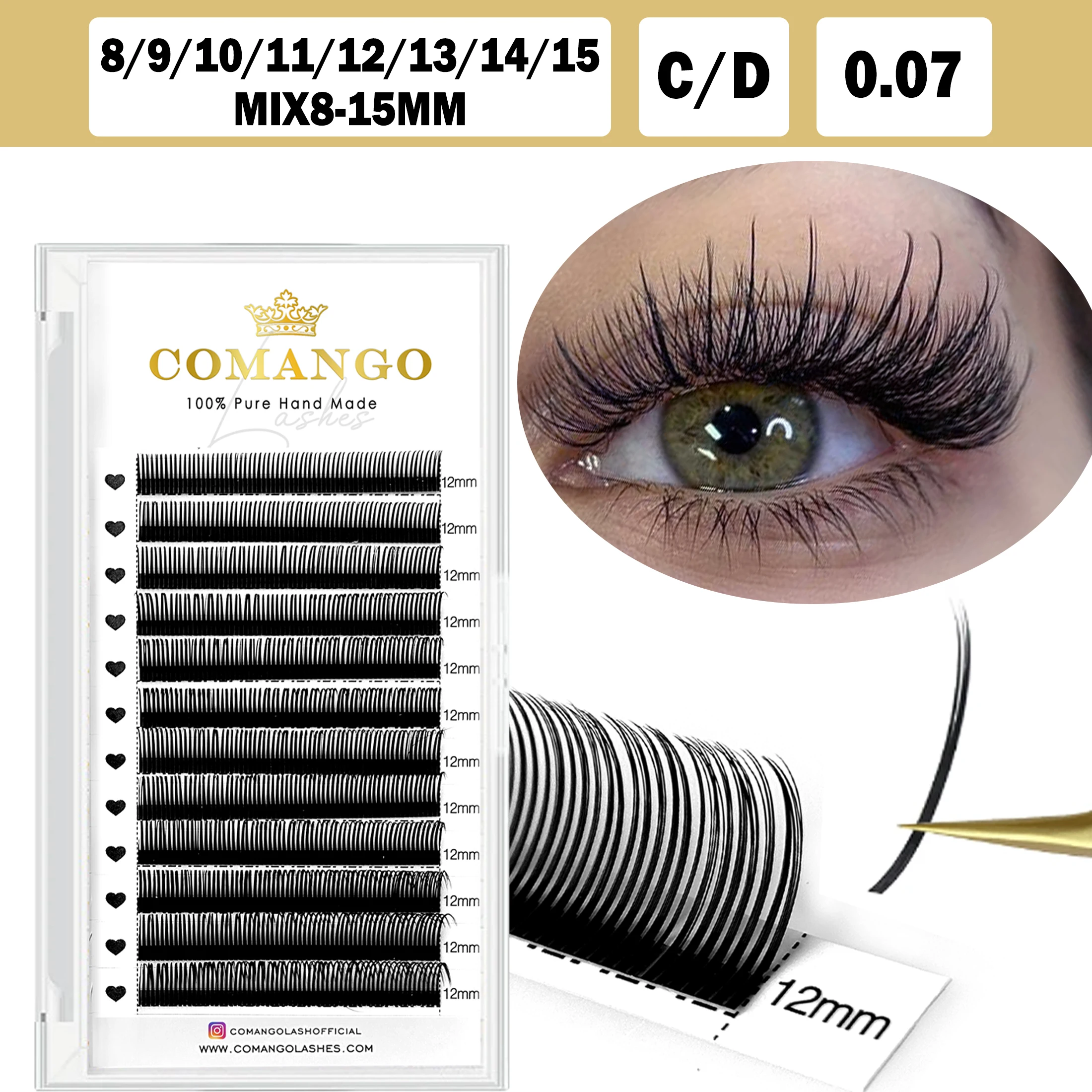 CoMango 5D flor hada flora pestañas calidad ventiladores prefabricados extensión de pestañas individuales suave maquillaje natural proveedor al por mayor
