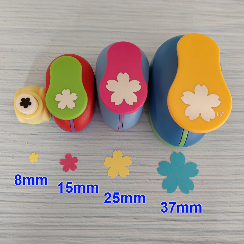 49mm 37mm 2.5cm 1.6cm 사쿠라 꽃잎 공예 구멍 펀치 스크랩북 학교 종이 펀처 EVA 절단 도구 어린이 DIY 커터