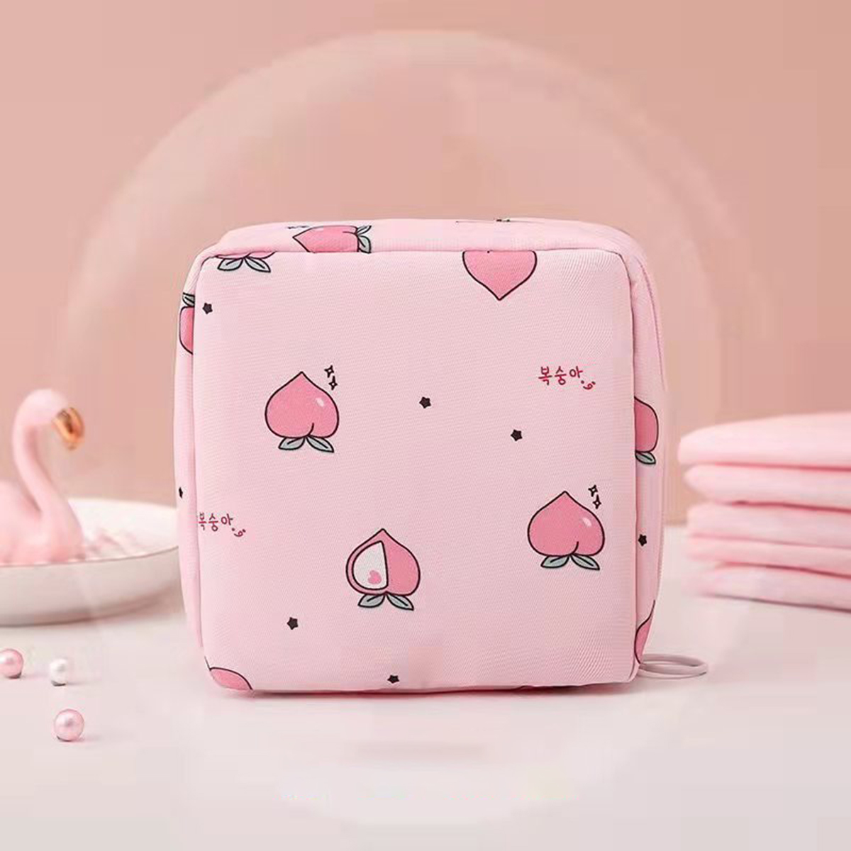 Borsa portaoggetti portatile impermeabile per assorbenti igienici, essenziale per il periodo mestruale, ideale per ragazze in viaggio