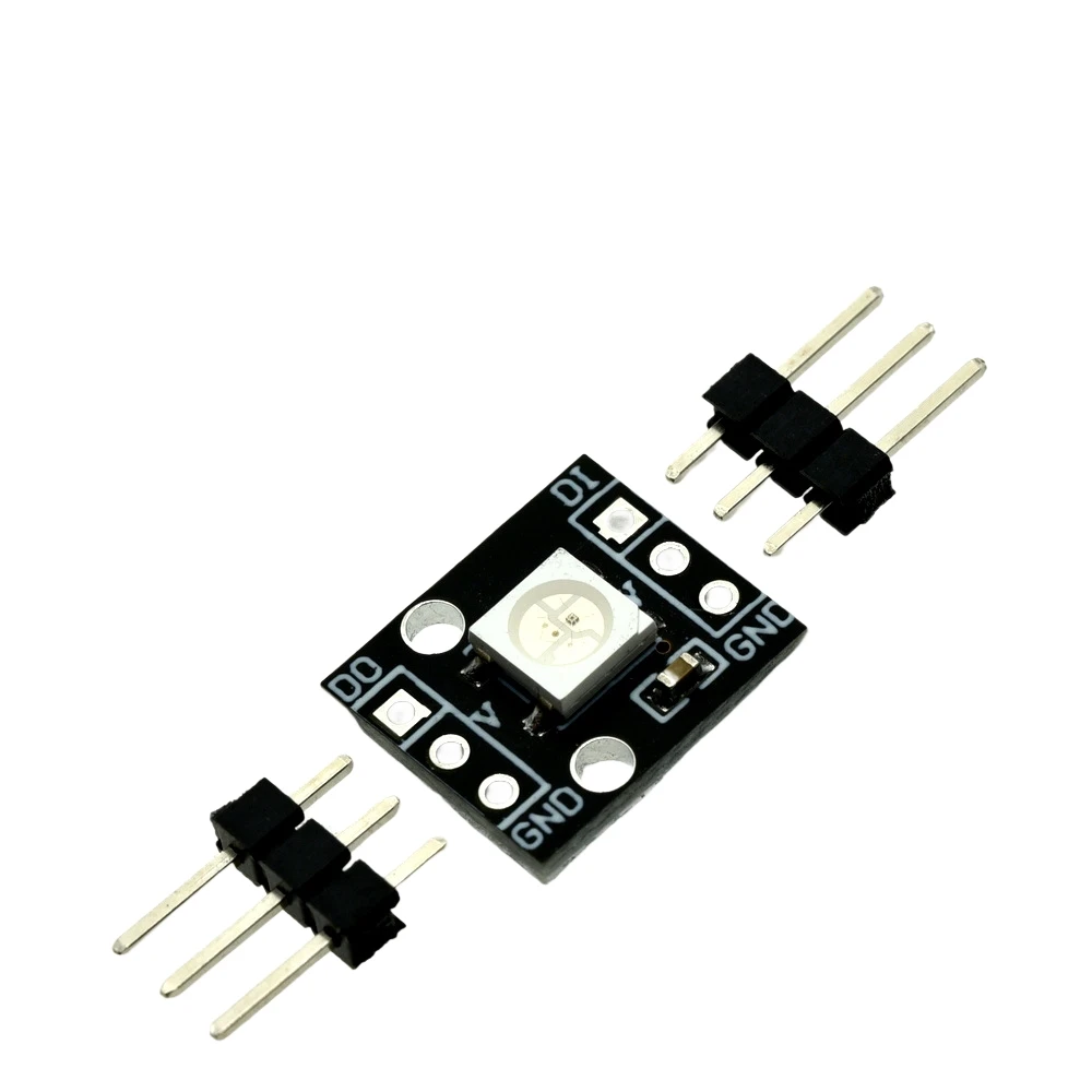 1-10 Uds bloque de construcción electrónico uno RBG 1Bit baja potencia larga vida útil WS2812B serie 5050 módulo LED a todo color