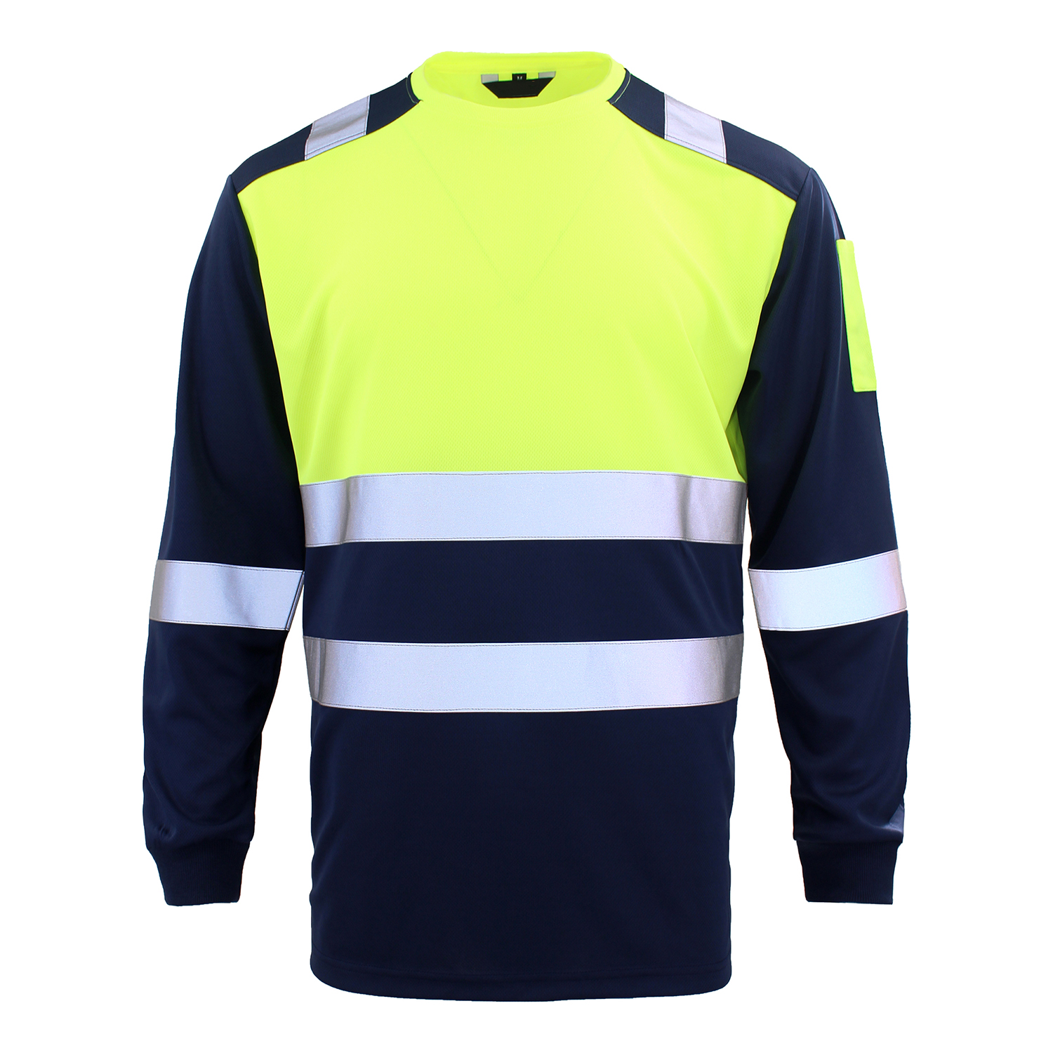 High Visibility Safety Shirts Reflective Long Sleeve With Reflective Stripes Hi Vis Safety Shirts Workwear Hi Vis Work Clothes
