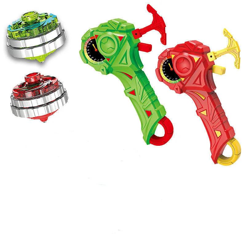Giroscopio de combate luminoso para niños, combinación de aleación, cordón ligero, giroscopio mágico con purpurina, regalo de cumpleaños y Navidad