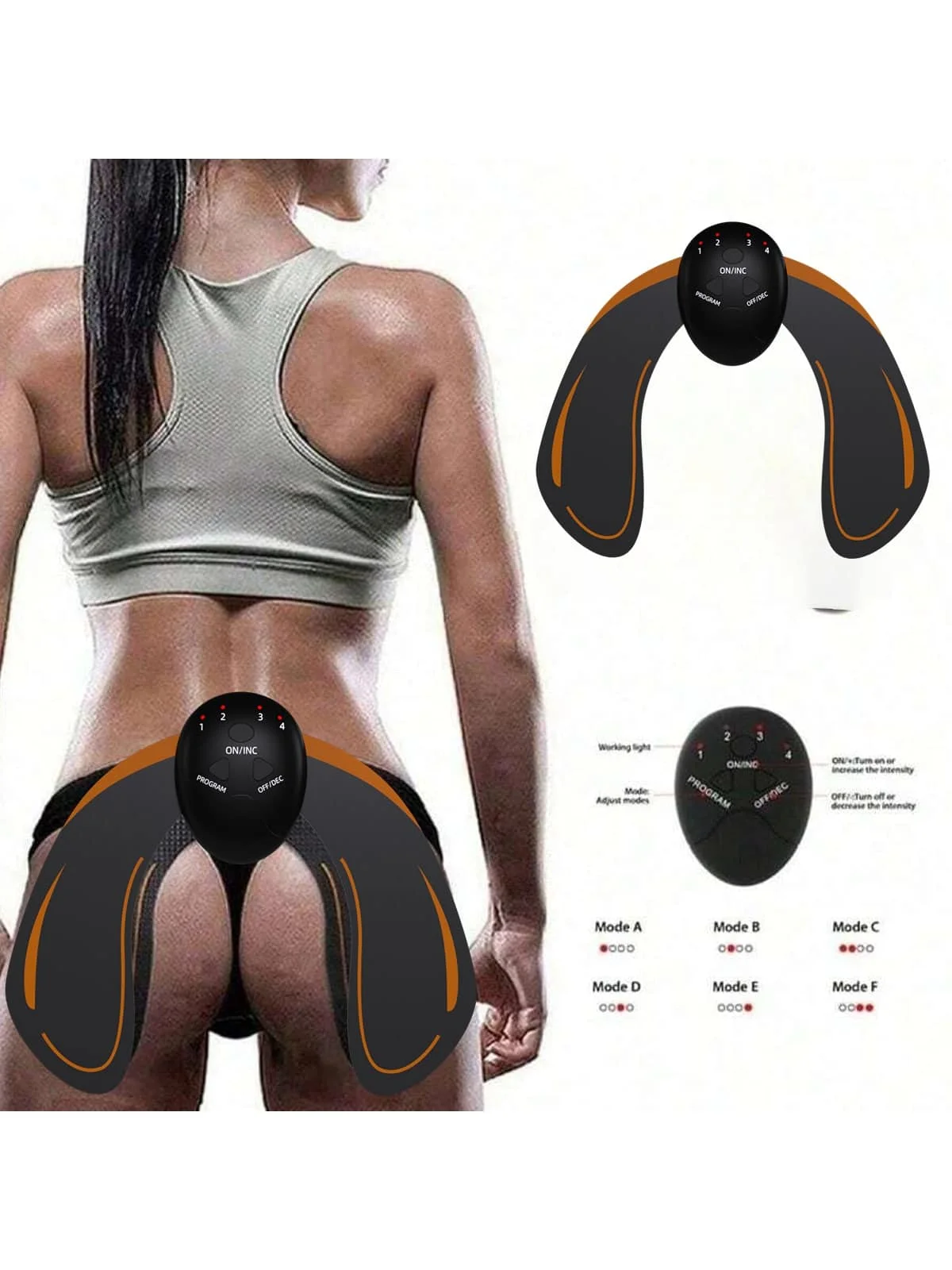 EMS Heupspierstimulator Fitness Gewichtheffen Heup Abdominale Arm Beentrainer Massage