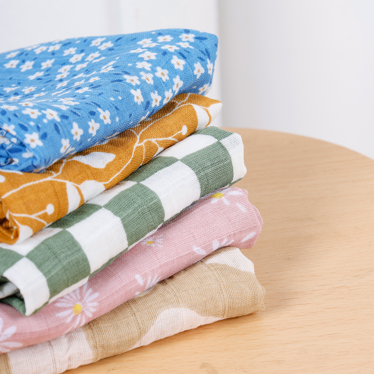 HappyFlute 5 Teile/satz 60*60 cm Weiche Musselin Fütterung Spucktuch Neugeborenen Baumwolle Baby Lätzchen