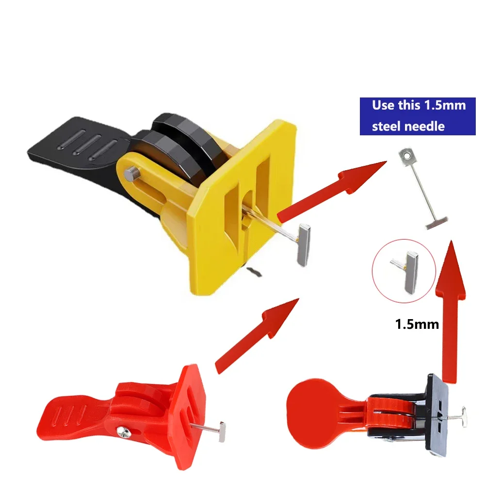 50/200/500pcs Replacement Steel Needles for Ceramic Tile Leveling System Clips Construction Tool Wedges Spacer Floor Tile Laying