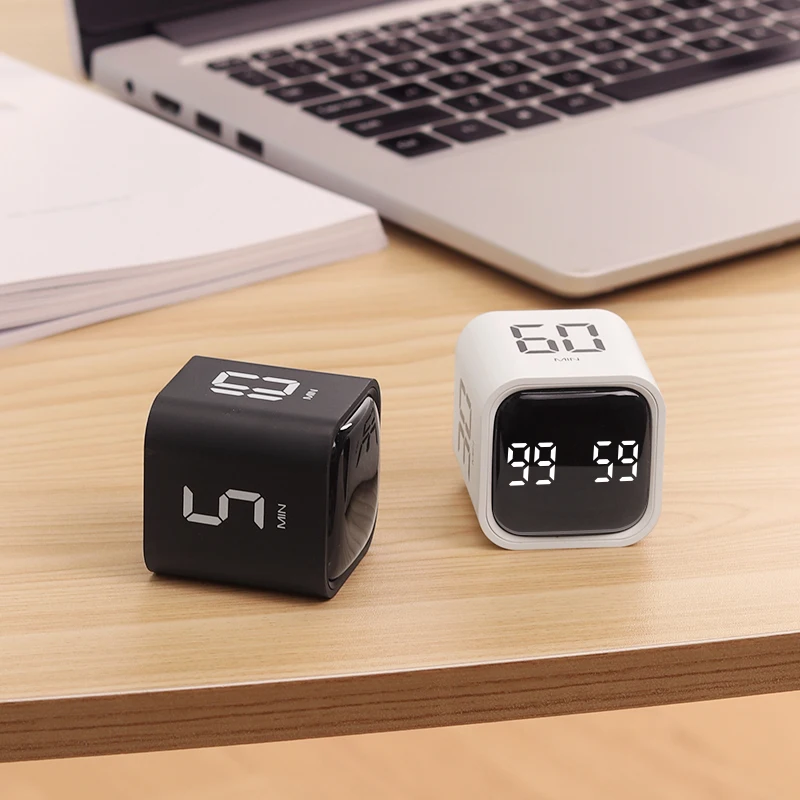 Gravity Flip Timer Stil trillingsgeluid Alarm 5-60 minuten en aangepaste countdown Perfect voor werken, leren, kookstudie