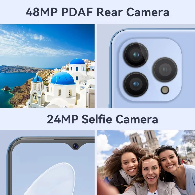 Cubot P80, smartphone android, versão global, 16GB RAM(8GB + 8GB Estendido), 256GB de ROM (suporte 1 TB estendido), NFC, Ecrã FHD+ de 6,583", Android 13, Bateria de 5200mAh, Câmera de 48MP, Dual SIM 4G celular, GPS