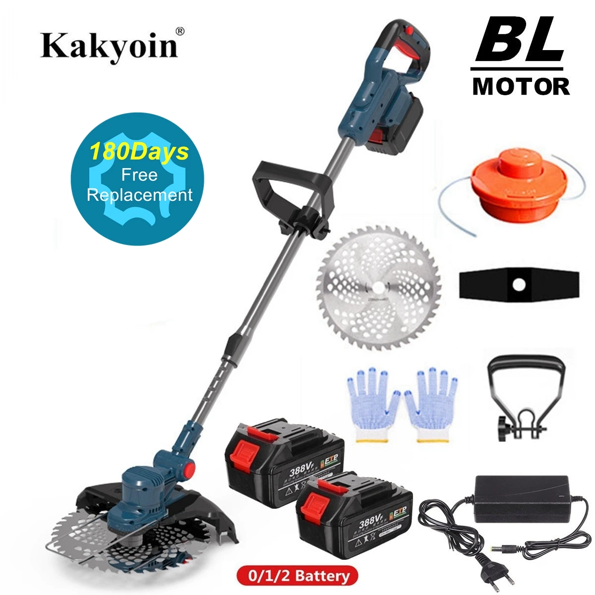 Không Chổi Than Điện Máy Cắt Cỏ Cỏ Tông Đơ Không Dây Bãi Cỏ Tông Đơ Cắt Kèm 2 Pin Lithium Có Thể Điều Chỉnh Cầm Tay Dòng Máy