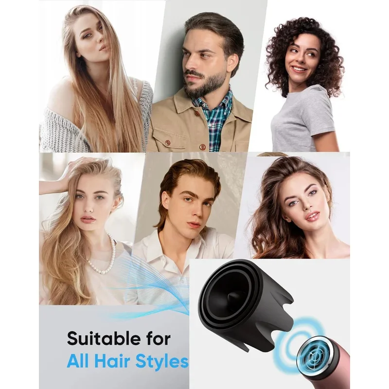 Nuovo asciugacapelli Portatile Travel Edition Asciugatura rapida US 110v 220v Motore ad alta velocità Vari ugelli anione Ridurre i danni ai capelli