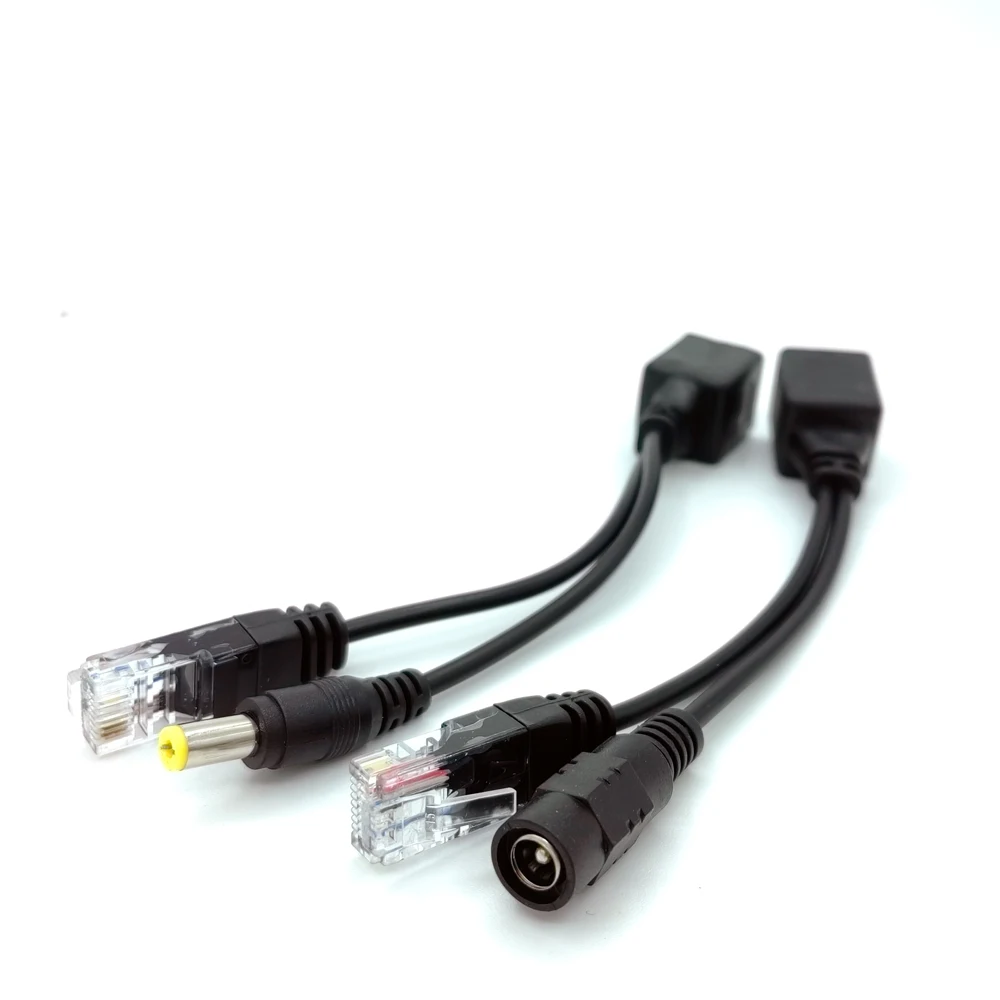 POE Kabel Passieve Power Over Ethernet Adapter Kabel Splitter RJ45 Injector Voedingsmodule 12-48 v Splitter Kit voor IP Camera