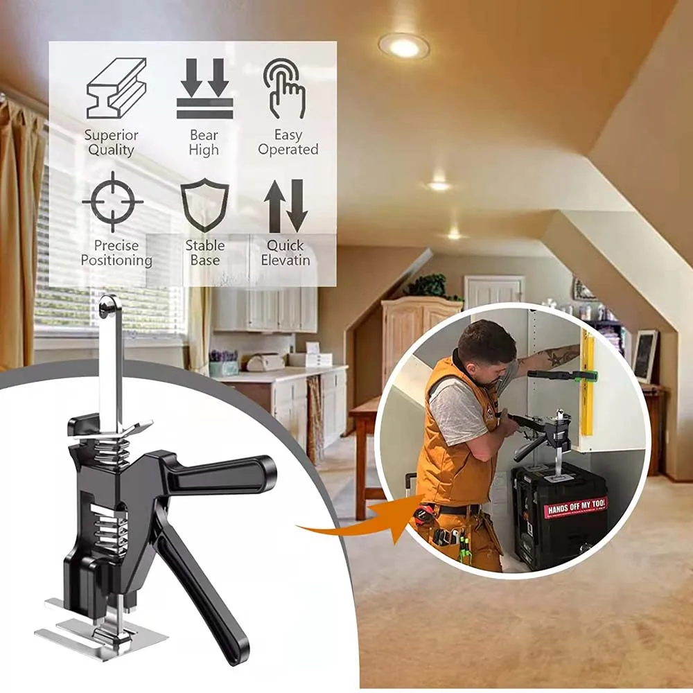 Elevador de gabinete para muebles, ajustador de altura de azulejos, herramienta de elevación manual, herramientas de elevación antideslizantes para mudanzas de muebles, ahorro de trabajo