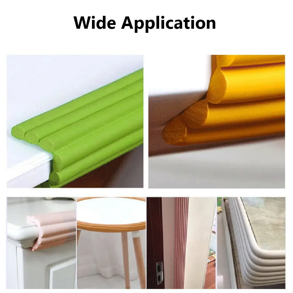 2m Baby Safety Desk Edge Guard Strip Table Corner Protector Kids Collision Cushion Foam Bumper Free Tape