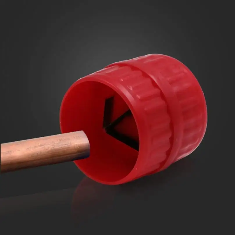 5 - 38mm Red Round Thickened Copper Tube Chamfer Hand Chamfering Deburr Tools for Tube Metal Internal / External Deburring