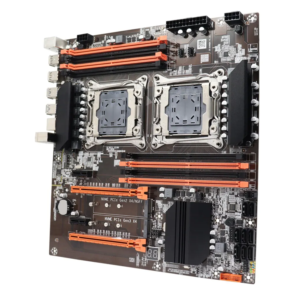 X99 placa-mãe dupla cpu m.2 lga 2011 v3 E-ATX usb3.0 sata3 8 dimm ddr4 suporte slot de processador xeon 2011-3