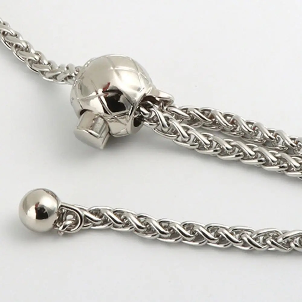 Replacement 120cm Metal Purse Chain Strap Handle for Handbag Shoulder Crossbody Bag Chain Strap with Length Adjustable Ball