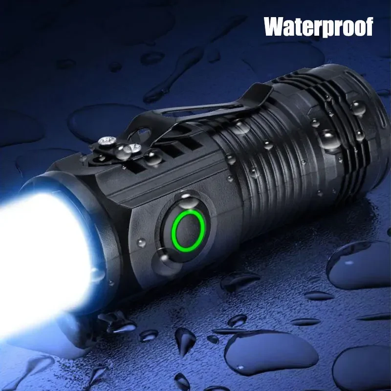 Torcia esterna ricaricabile Torcia portatile a luce forte impermeabile per campeggio Walking Lampada di illuminazione EDC portatile