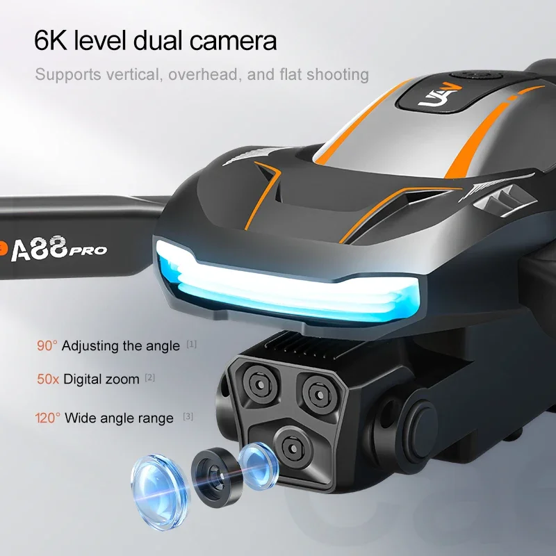 Xiaomi A88 Drone 8KHD Professional GPS Dual Camera 5G Obstacle Avoidance Optical Flow Positioning Brushless Upgraded RC Toys New
